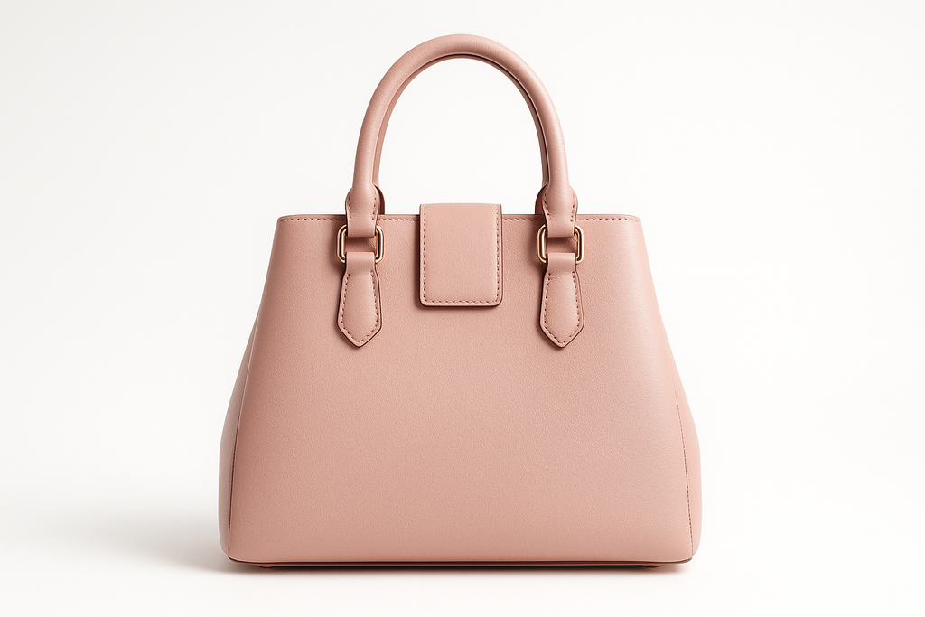 Women's Blush Pink Leather Handbag - Aurora Collection