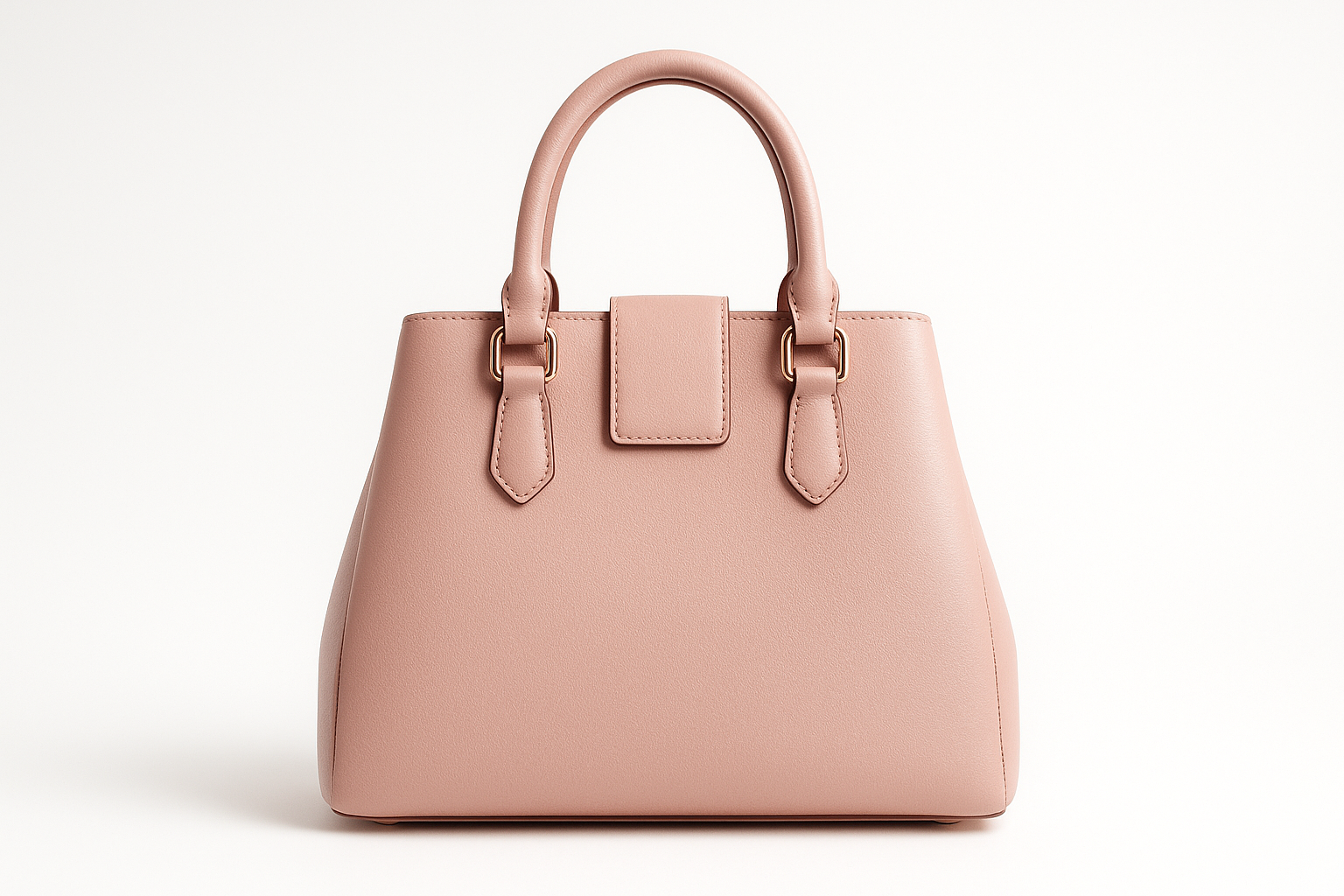 Women's Blush Pink Leather Handbag - Aurora Collection