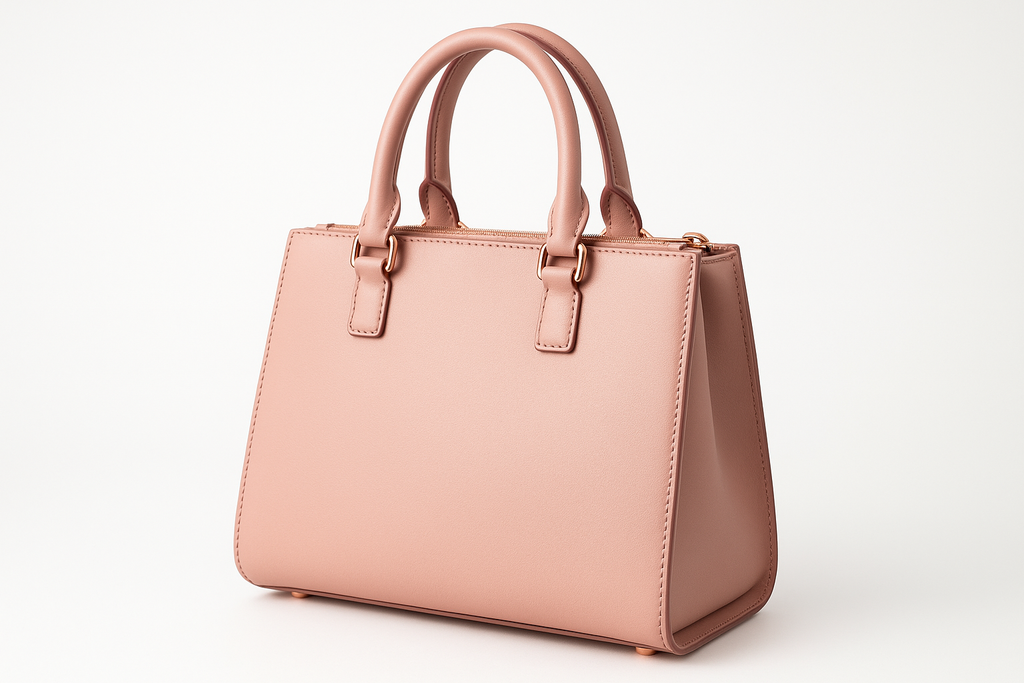 Women's Blush Pink Leather Handbag - Aurora Collection