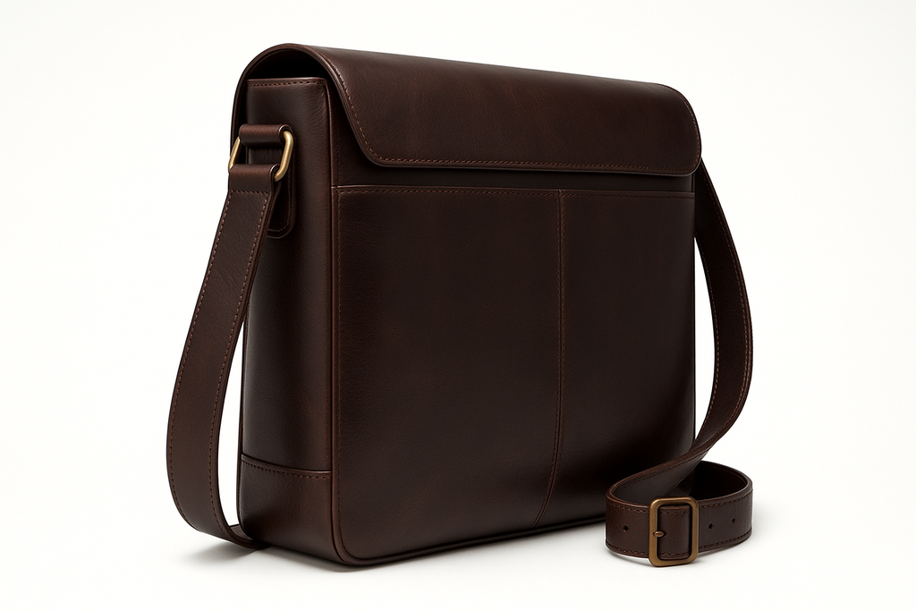 Premium Men's Leather Messenger Bag - Executive Collection