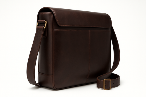 Premium Men's Leather Messenger Bag - Executive Collection