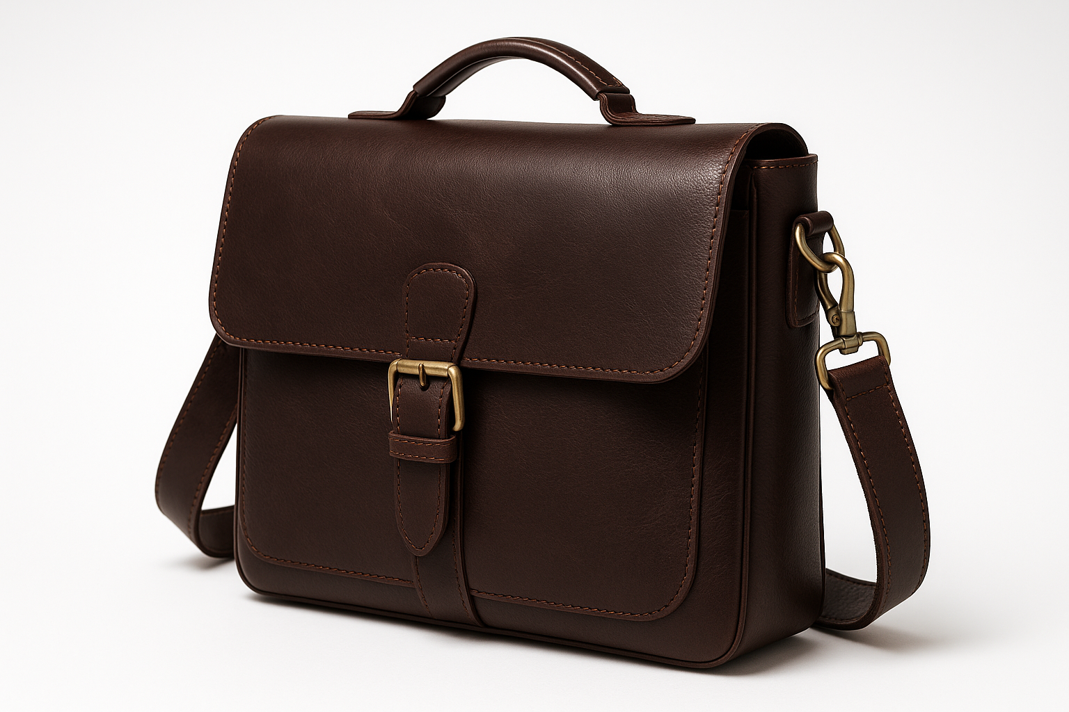 Premium Men's Leather Messenger Bag - Executive Collection