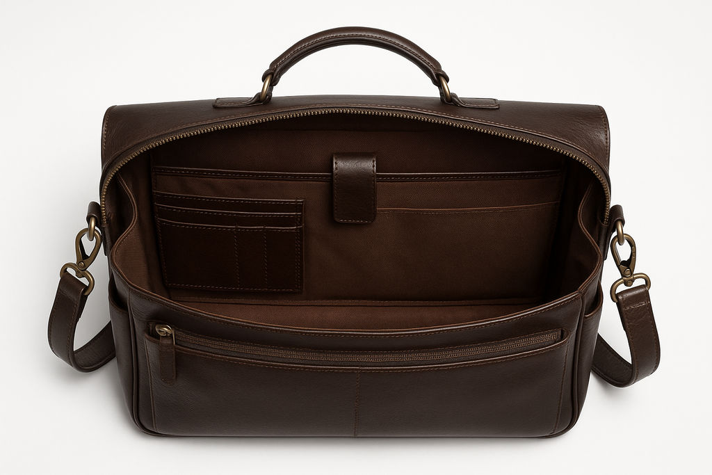 Premium Men's Leather Messenger Bag - Executive Collection