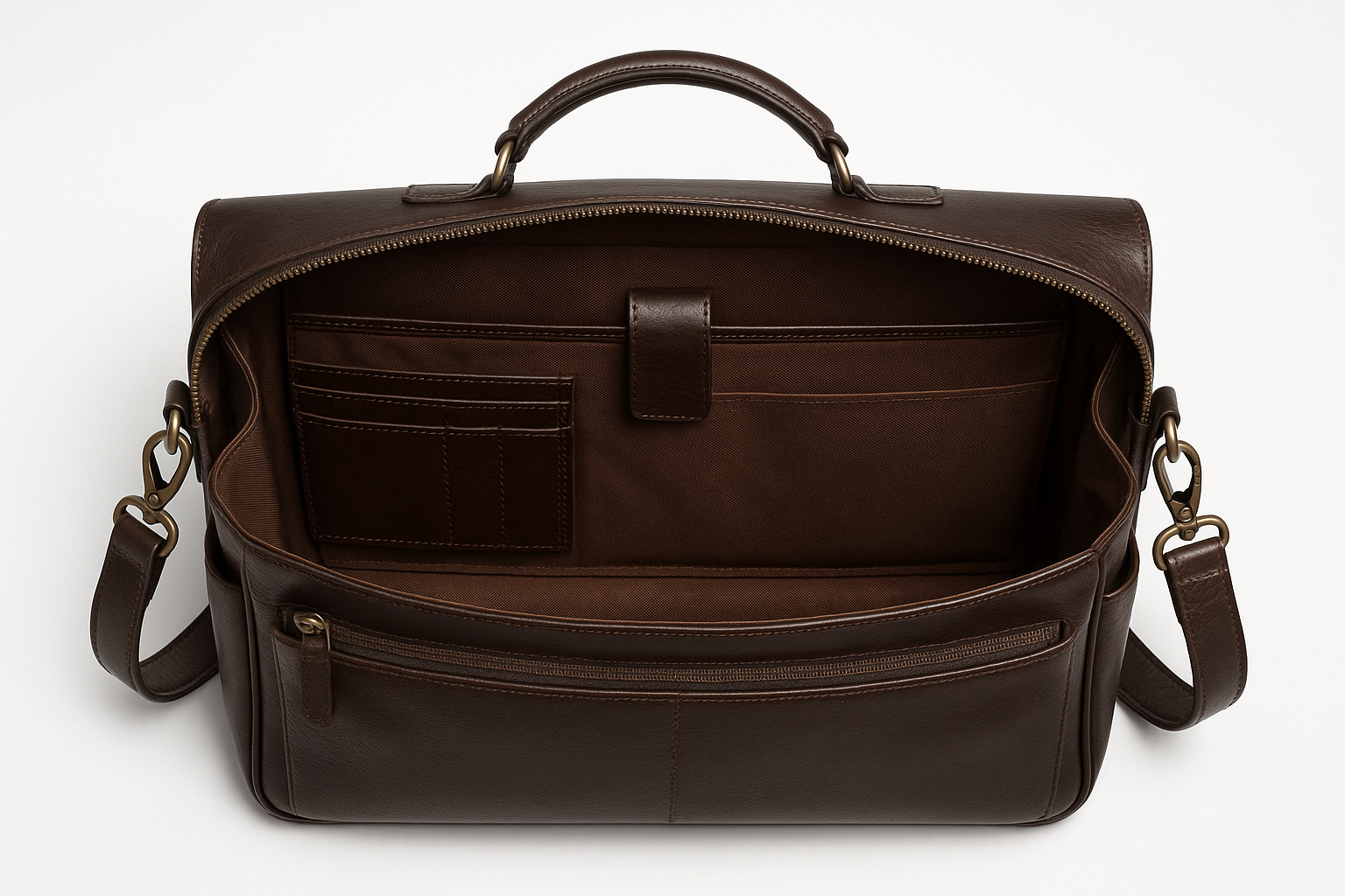 Premium Men's Leather Messenger Bag - Executive Collection